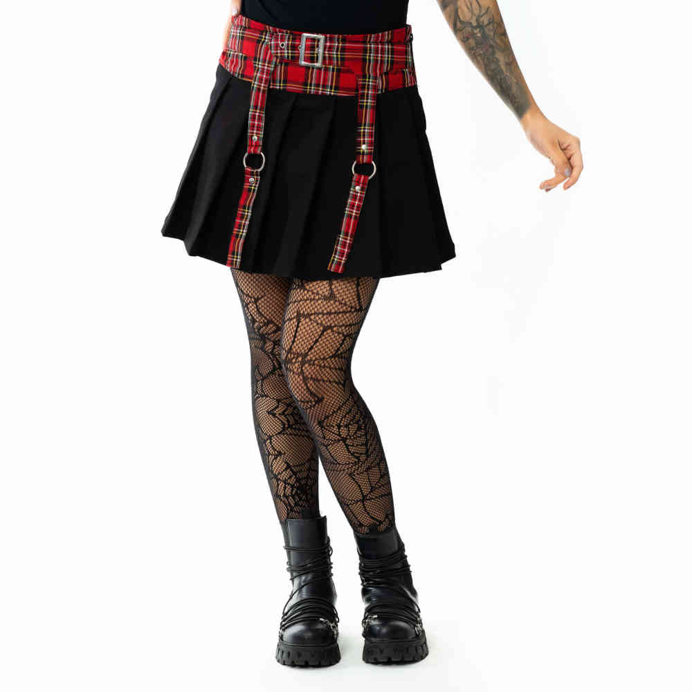 Heartless - Bobbi Short skirt - Black/Red